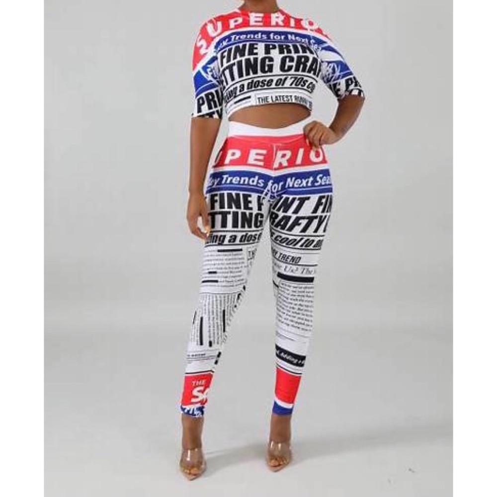 Start spreading the news legging set